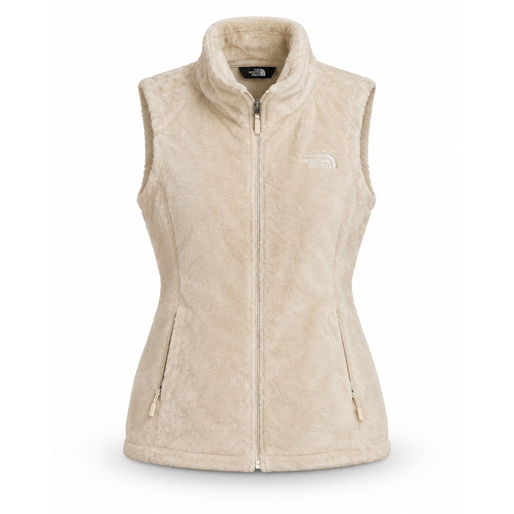 The North Face Osito Fleece Vest Medium Cream Off White Full Zip Mock Neck